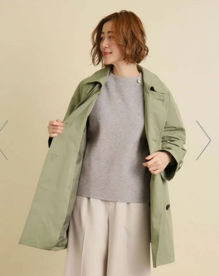 美品　groveグローブ　ライナー付き　ショートトレンチコート　М　ワールド