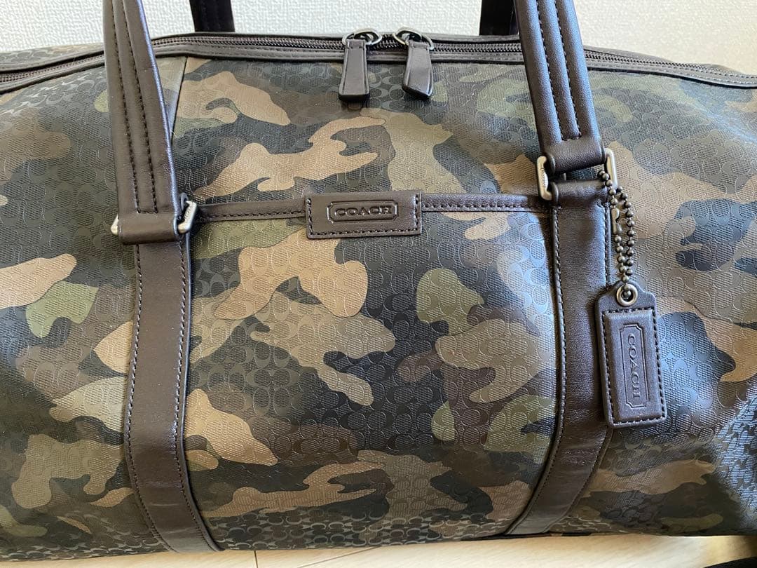 【新品】COACH コーチ ボストンバッグ ショルダー旅行 トラベル 迷彩柄