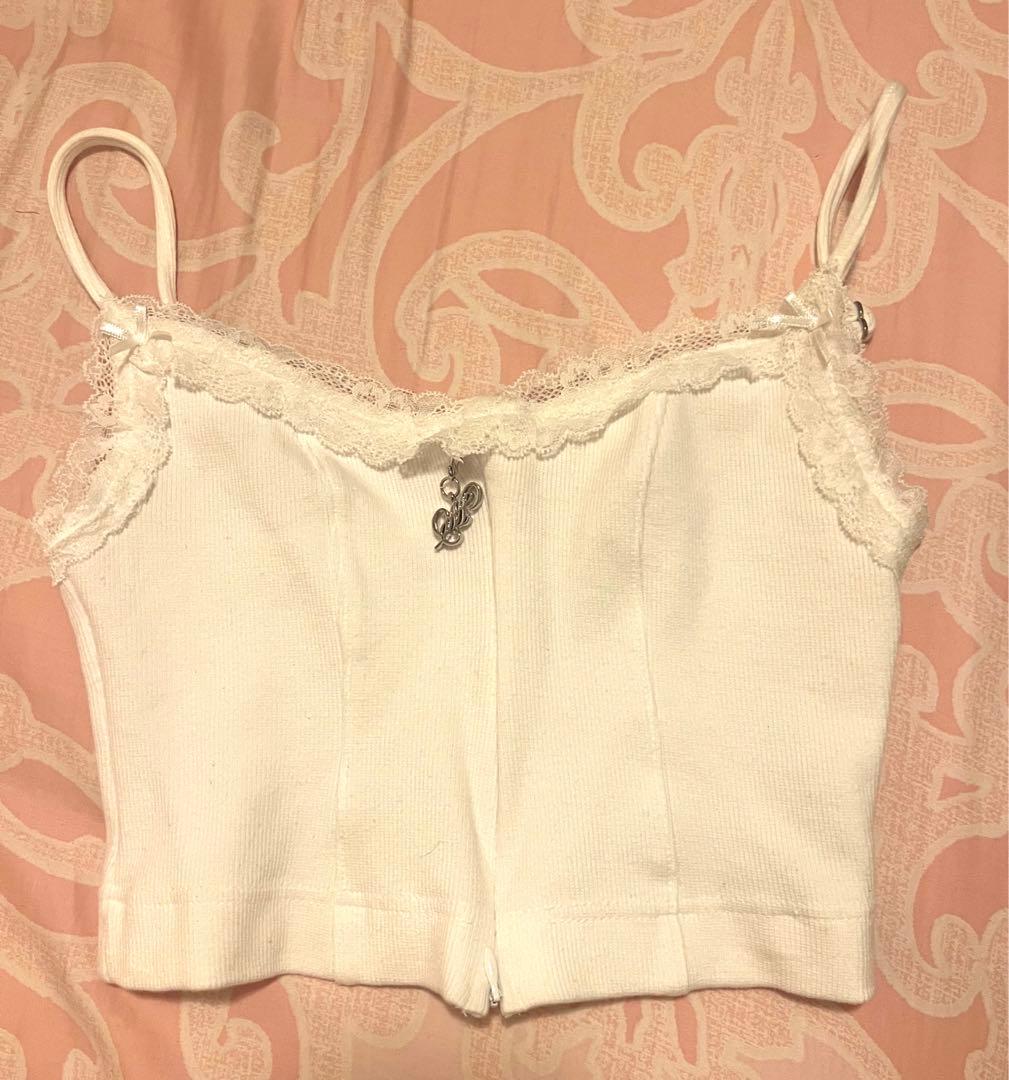 トップス melt the lady lace logo camisole