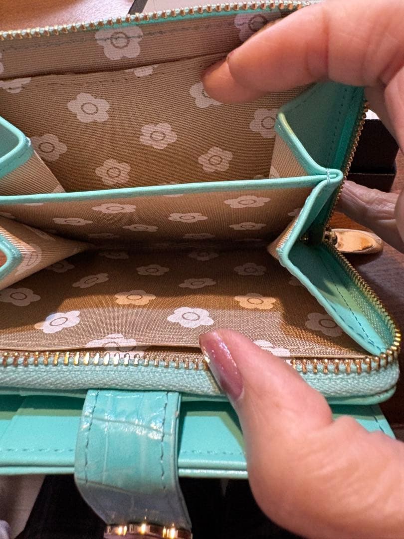 MARY QUANT ミントグリーン 二つ折り財布