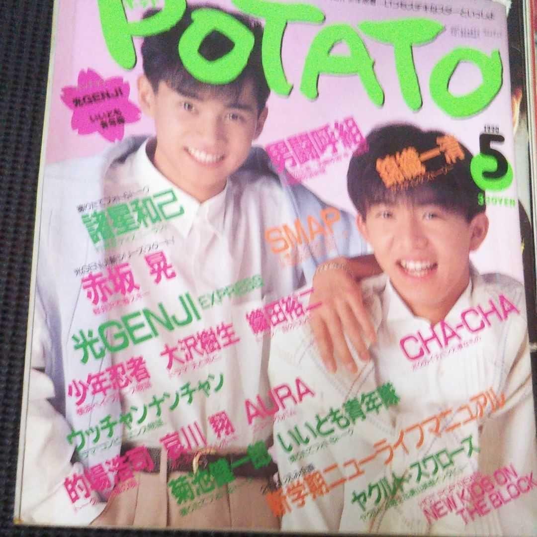 potatoスマップ 光GENJIの新品の大型カレンダー1990 明星合計19冊