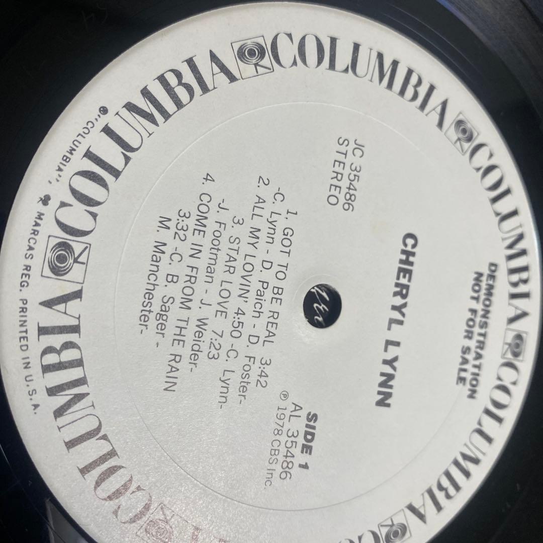cheryl lynn プロモーション用レコード