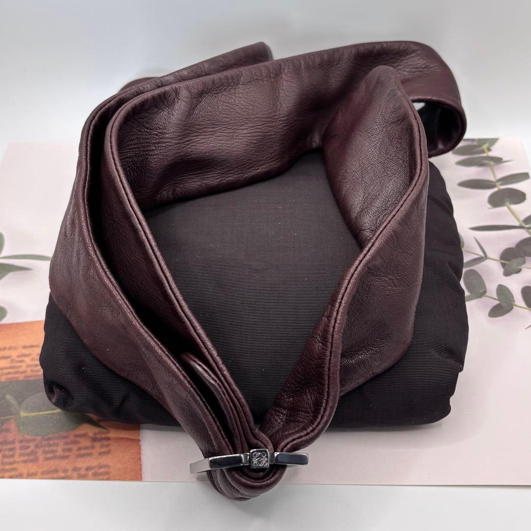 LOEWE☆ナイロンキャンバス＆ナッパレザー ヒップバッグ！ウエストバッグ！