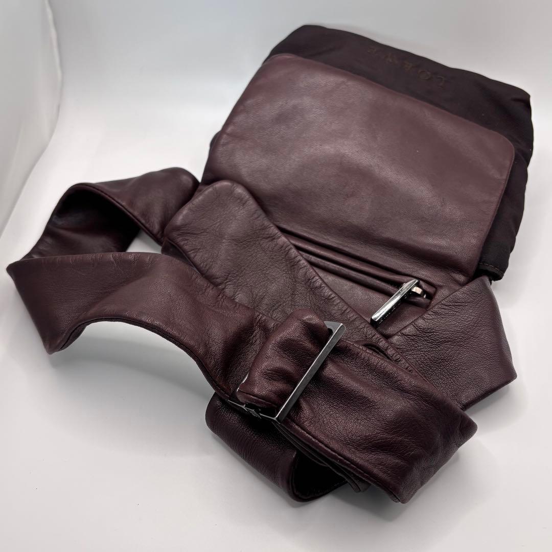 LOEWE☆ナイロンキャンバス＆ナッパレザー ヒップバッグ！ウエストバッグ！