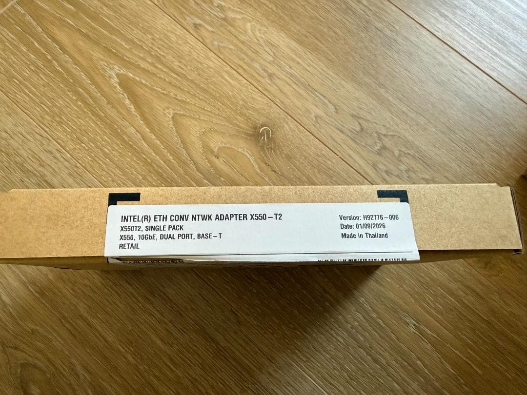 【未使用】Intel X550-T2 10GbE 2ポート PCIe NIC