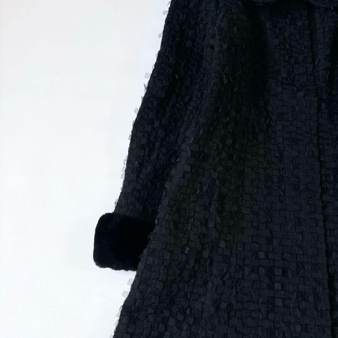 美品♡コトゥー ロングコート 丸襟 ラビットファー フリル Mサイズ 三陽商会