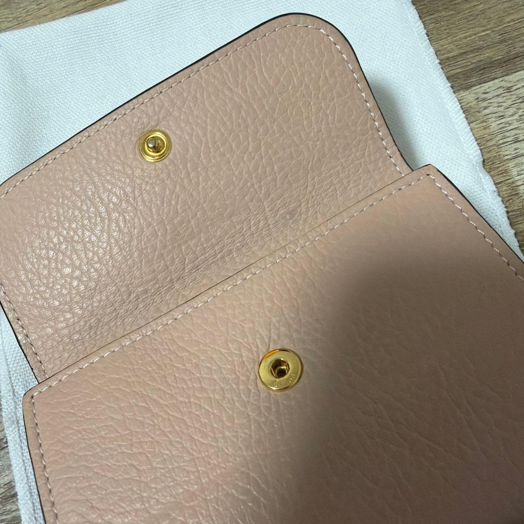 クロエ Chloé ピンクベージュ 三つ折り財布