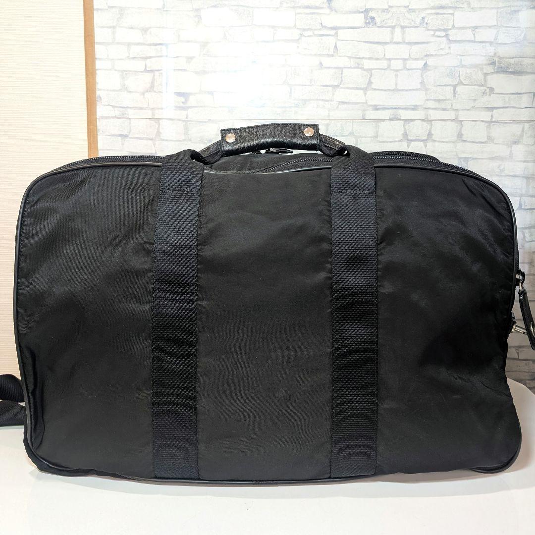 ✨美品✨　PRADA　プラダ　ボストンバッグ　トリプルジップ　三角ロゴ　大容量