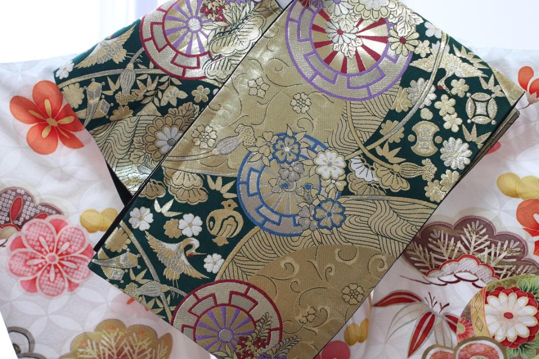 振袖フルセット 成人式 古典柄 白 金彩