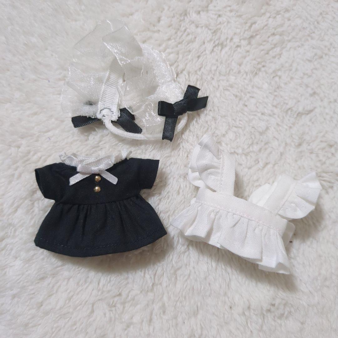 うー ほわぬい用 きせかえ服 メイド服 3点セット 8cm アウトフィット