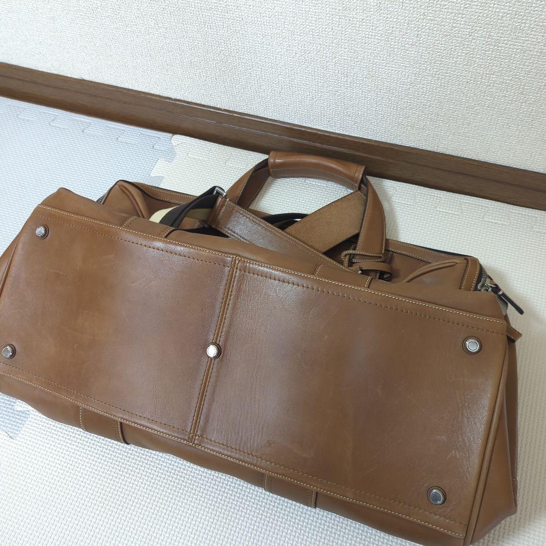 COACH ブラウン レザー ボストンバッグ