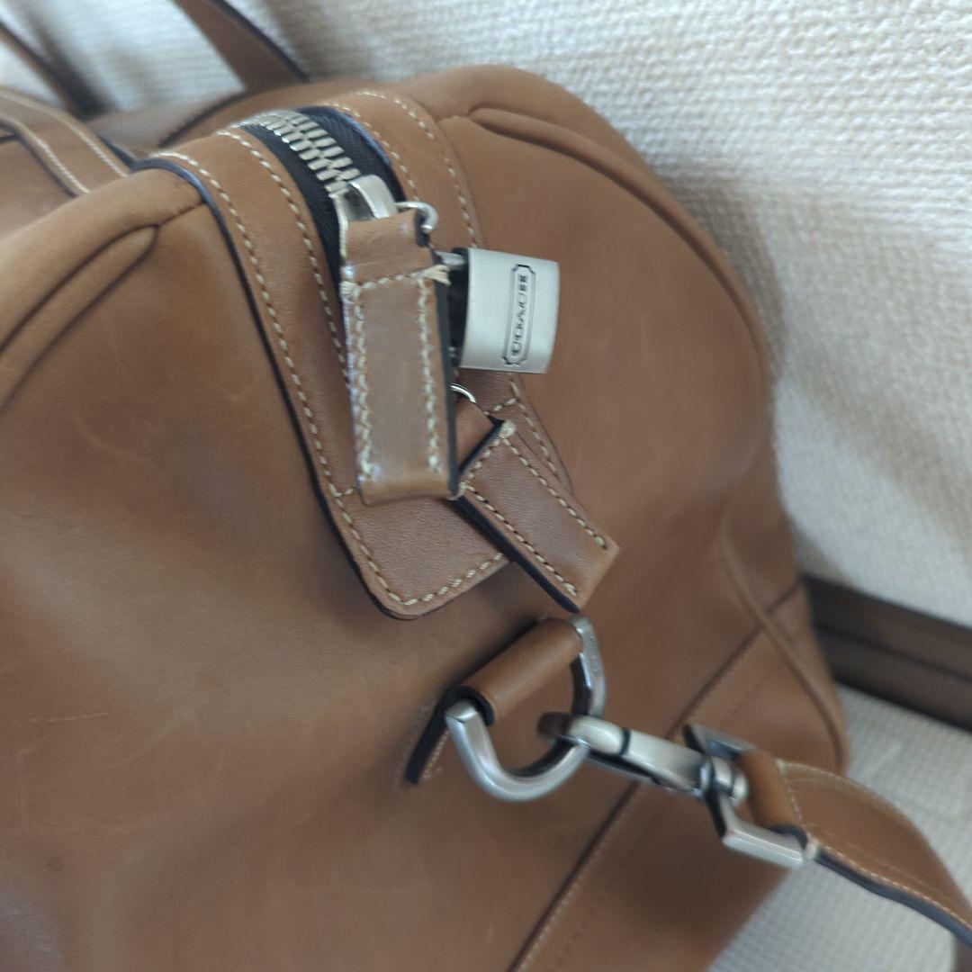COACH ブラウン レザー ボストンバッグ