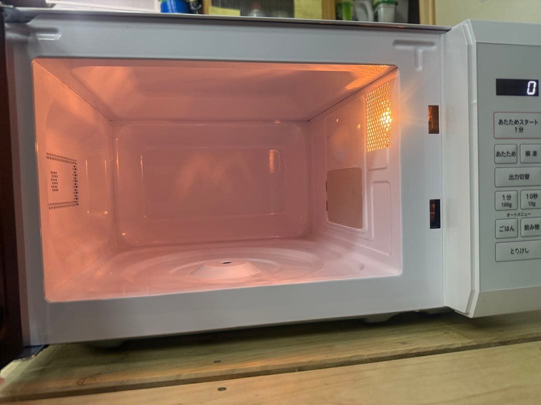 【超美品】　YAMAZEN 山善　電子レンジ OB-R17TA ヘルツフリー