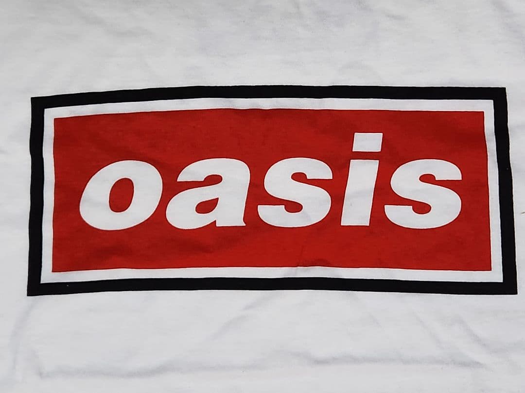 SCREEN STARS oasisオアシス バンドTシャツL白バックプリント