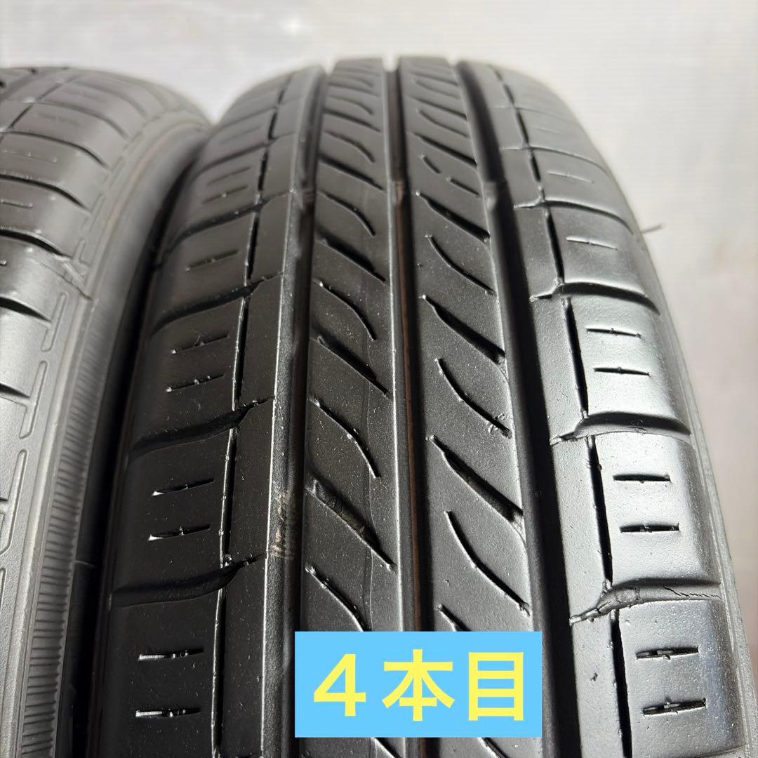 送料無料◆145/80R13/夏4本/残溝約5㎜/製造2019年/ダンロップ