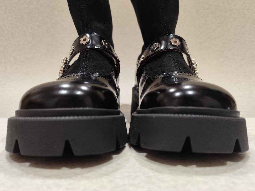 美品★STACCATO ネモソックスコンビブーツ ブラック 23.0