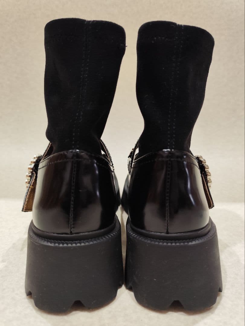 美品★STACCATO ネモソックスコンビブーツ ブラック 23.0