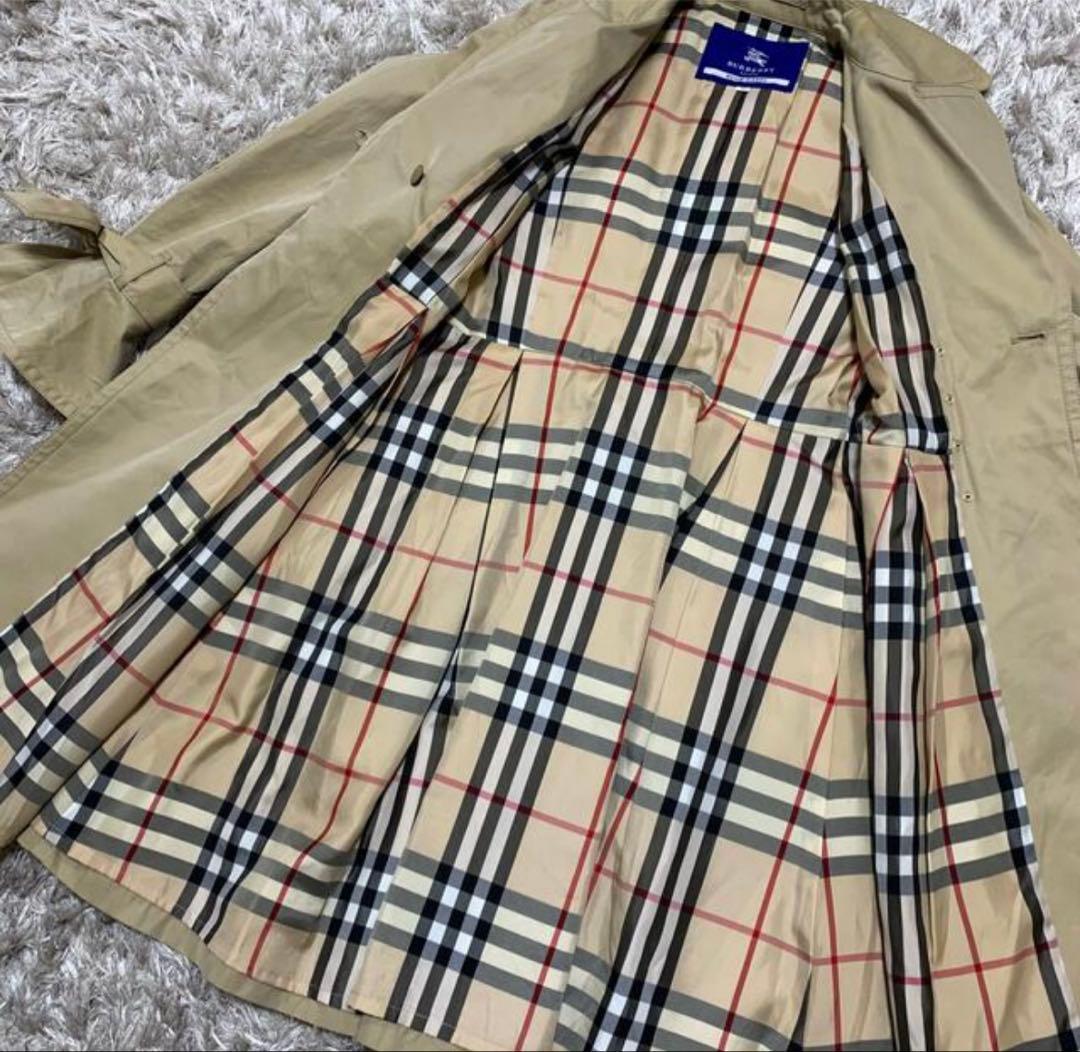 Burberry BLUE LABELベージュ トレンチコート チェック柄