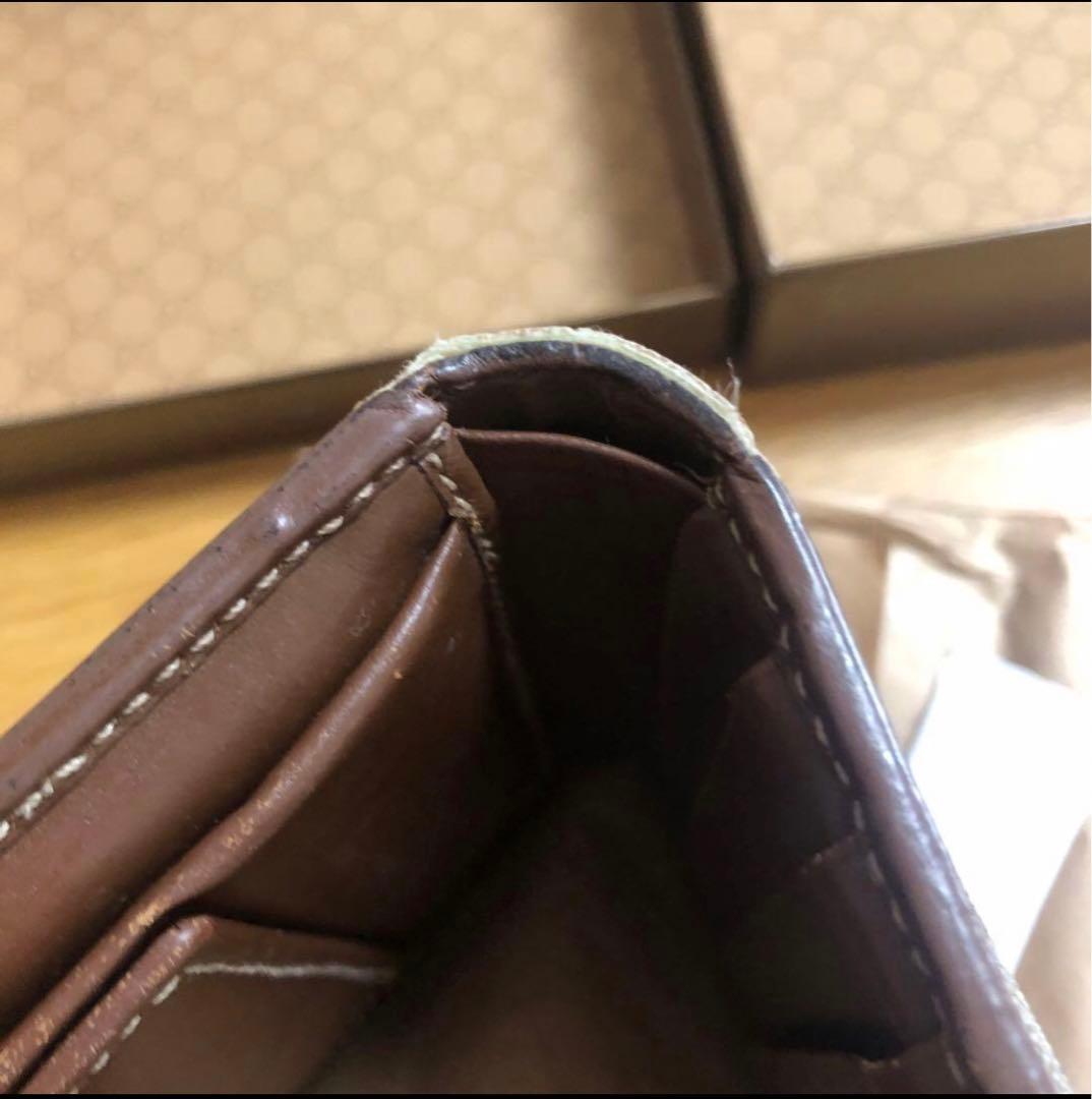 大人気　GUCCI GGキャンバス 二つ折り財布　ブラウン　箱付き　送料込み