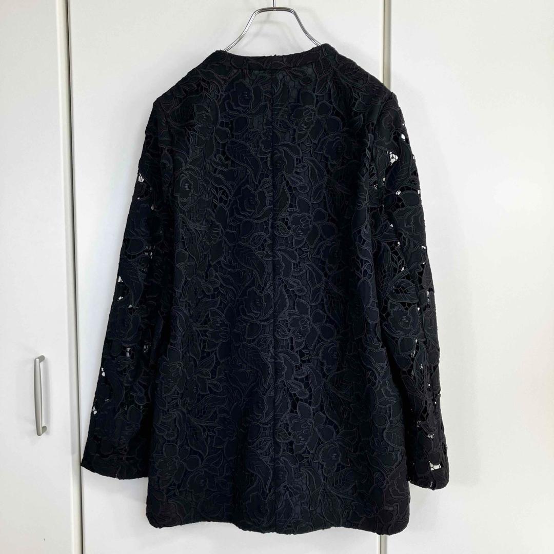 25SS ドローイングナンバーズ 刺繍レースジャケット ブラック サイズ38