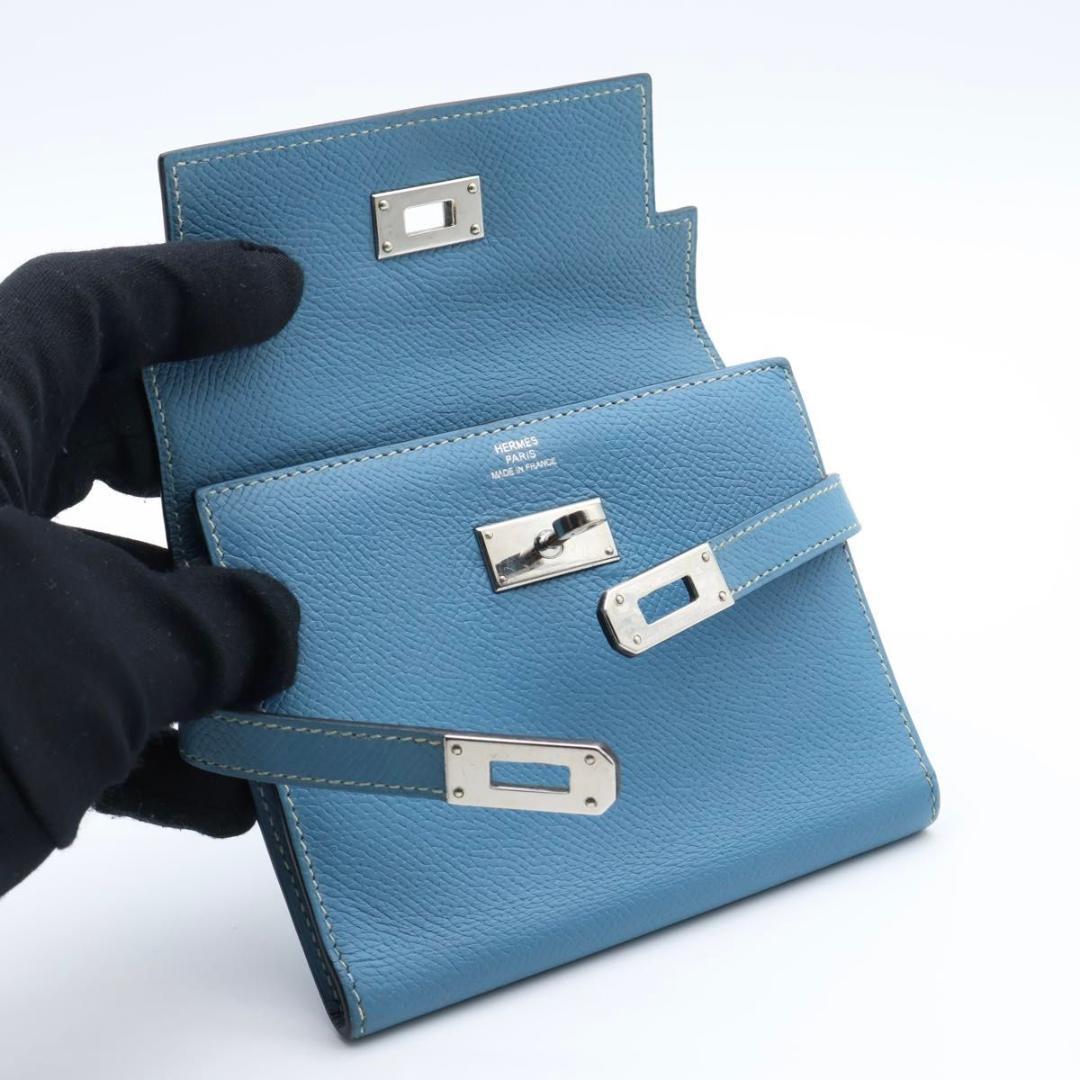 鑑定書付【極美品】HERMES ケリーコンパクトウォレット　三つ折財布　エプソン
