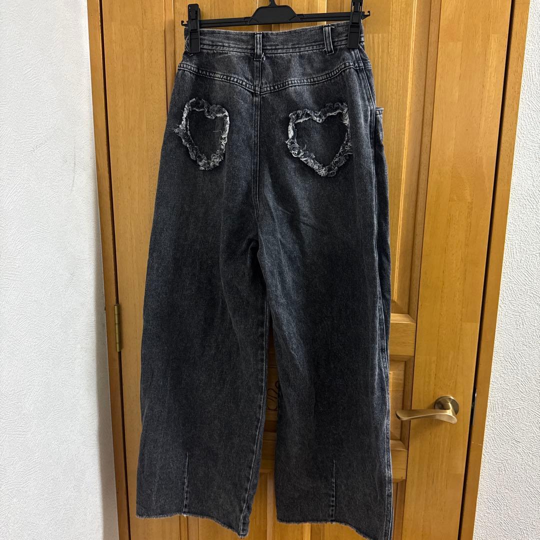 パンツ AMERI HEART PATCH DAMAGE DENIM PANTS