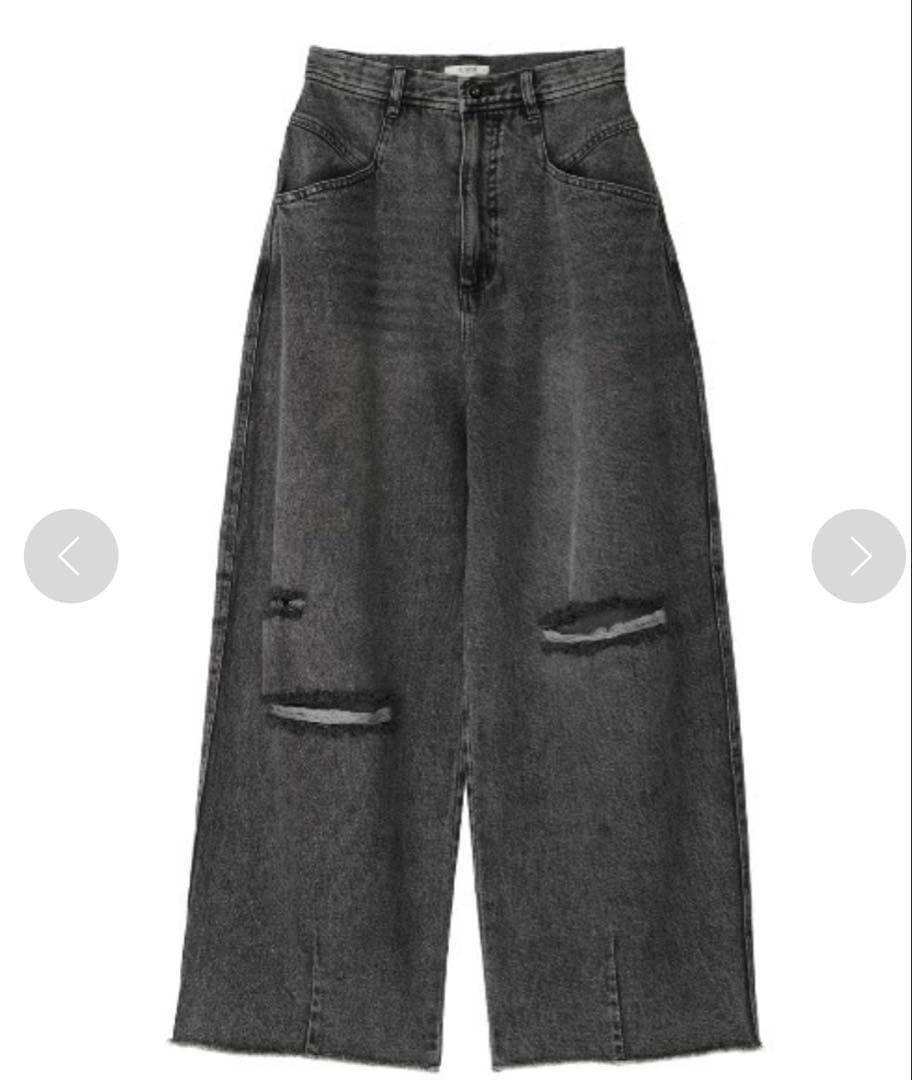 パンツ AMERI HEART PATCH DAMAGE DENIM PANTS