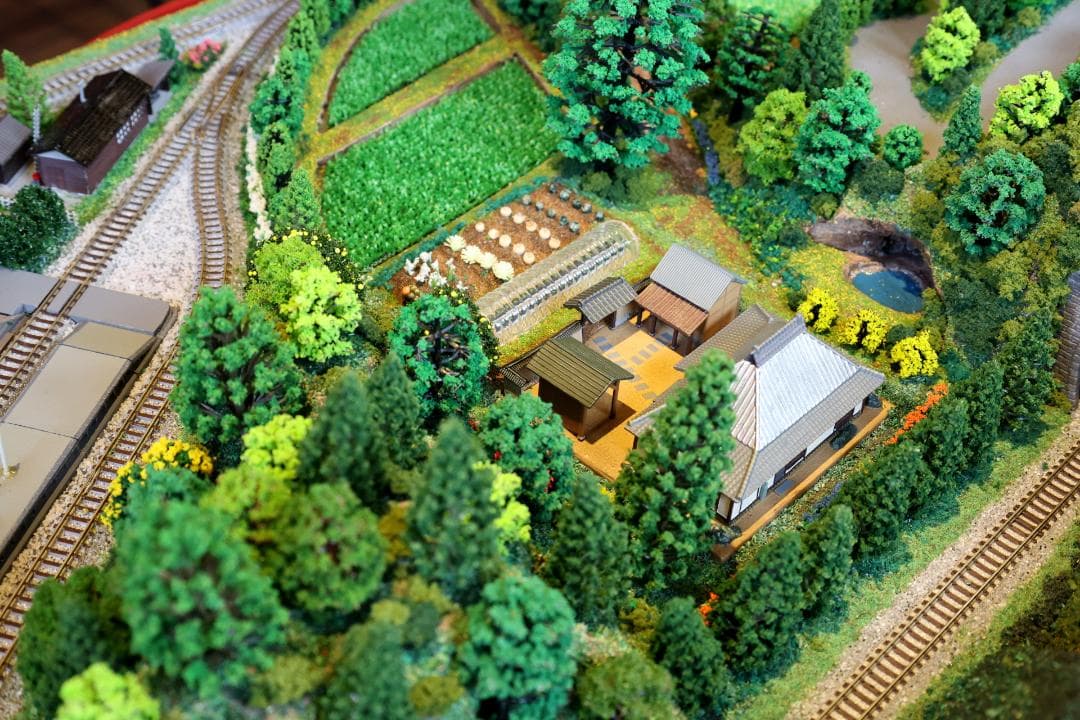 Nゲージ 鉄道模型 田園風景　ジオラマ完成品