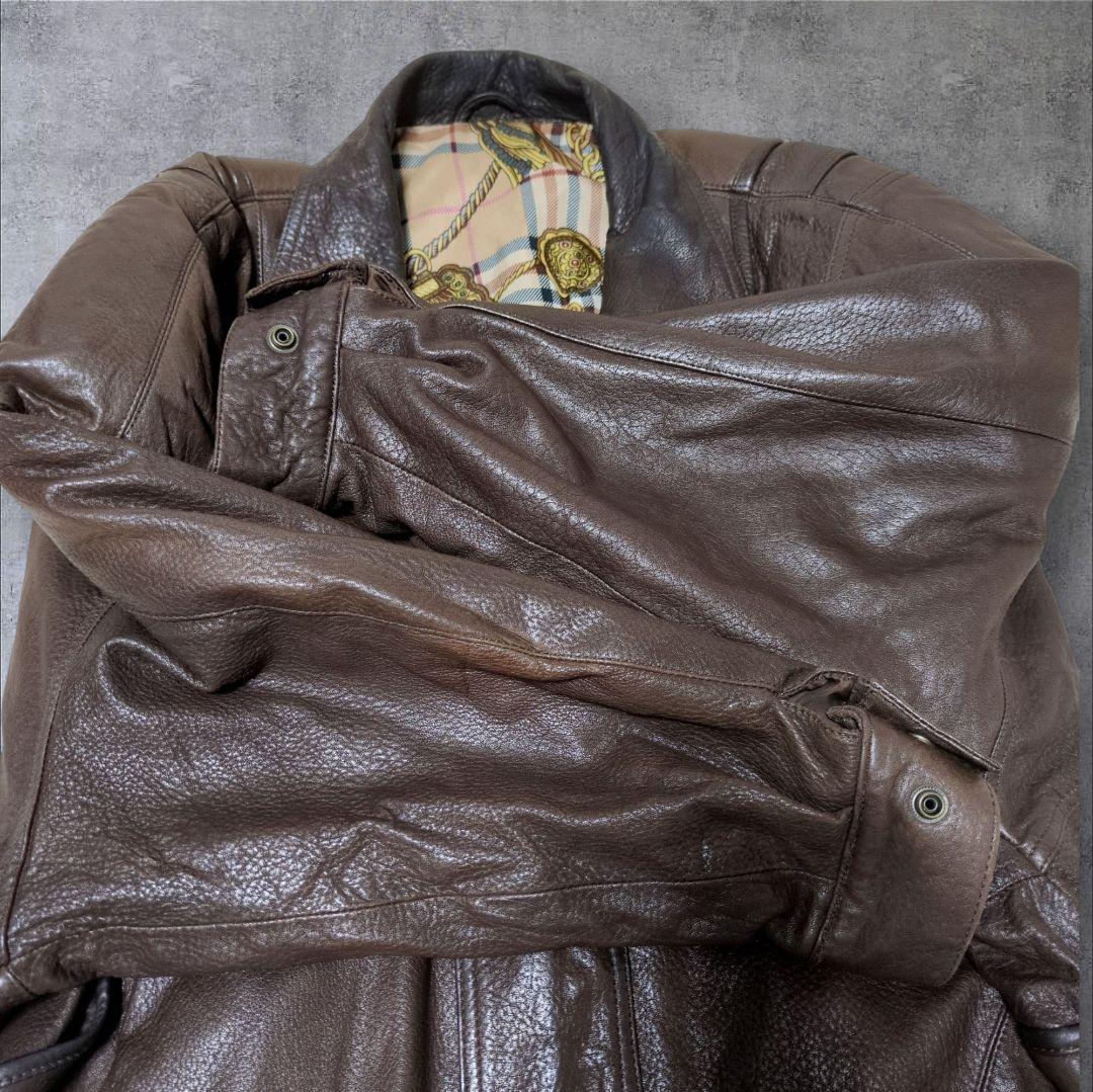 希少✨スカーフ柄 vintage A-2 レザー フライトジャケット XL