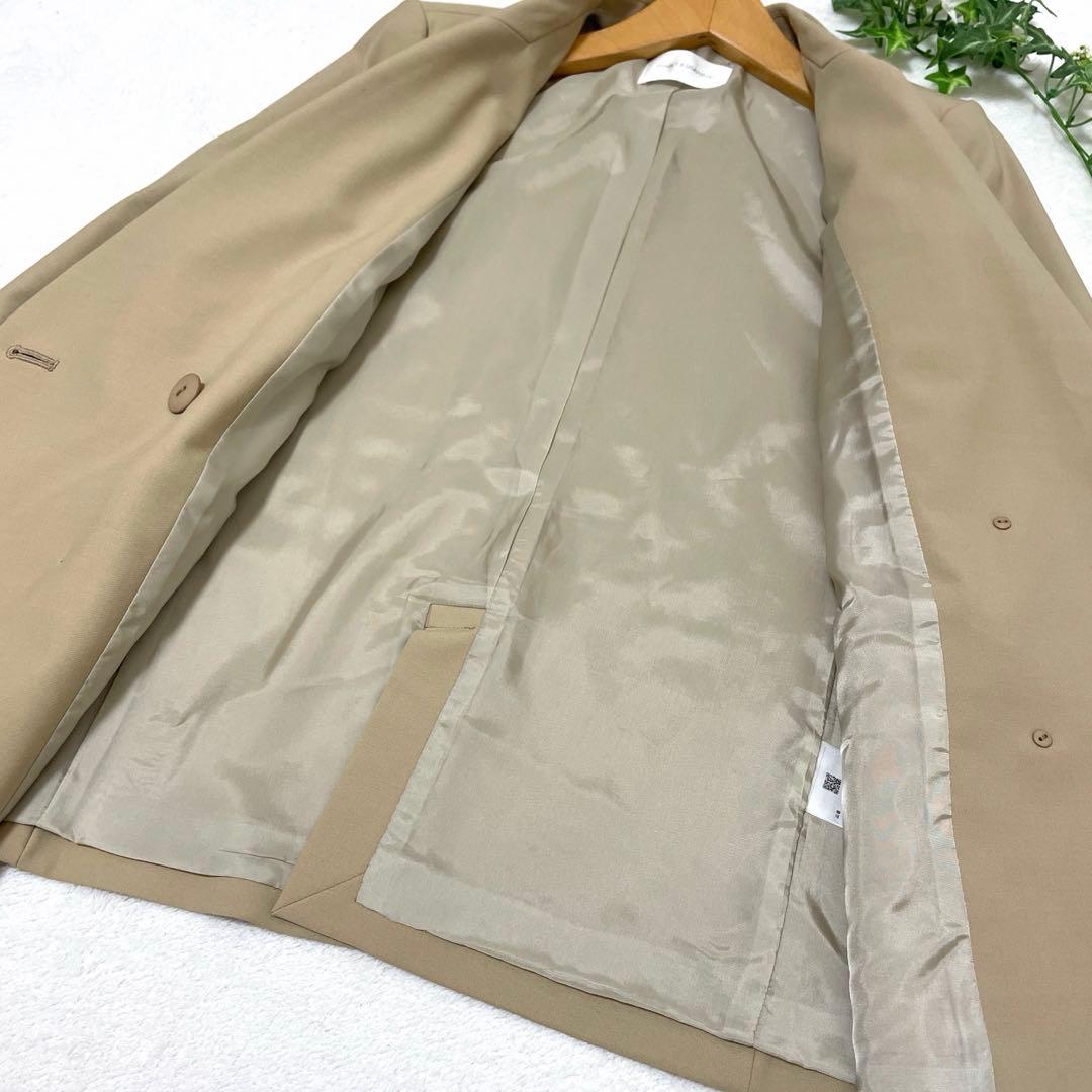 【美品】ピンキー＆ダイアン　ダブルブレストジャケット　べージュ　Sサイズ