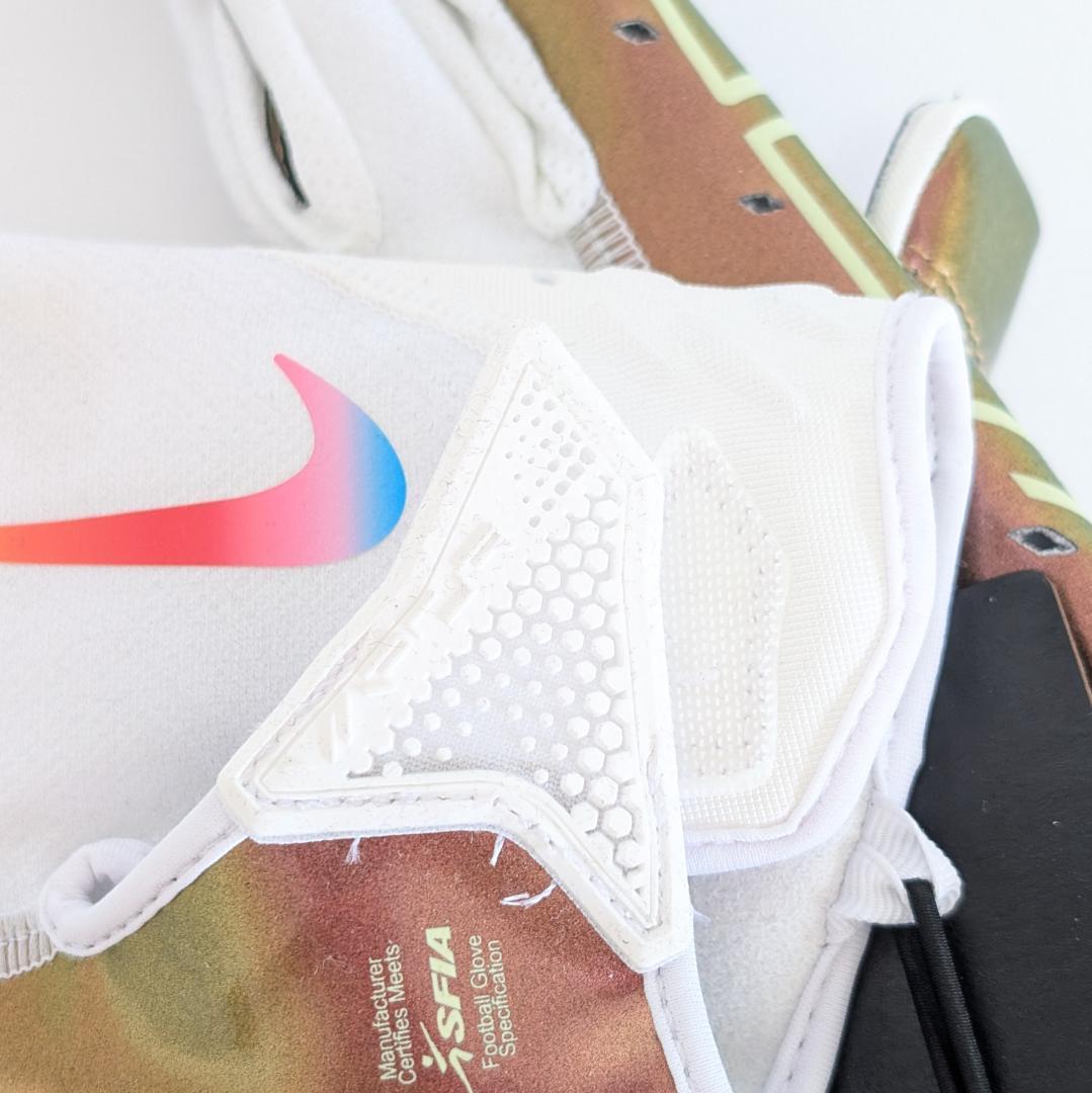 NIKE 手袋 グローブ アメフト用 ホワイトゴールド M 軽量
