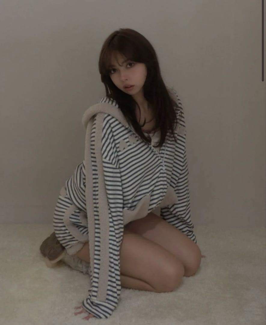ANDMARY Merry border zip tops アンドマリー