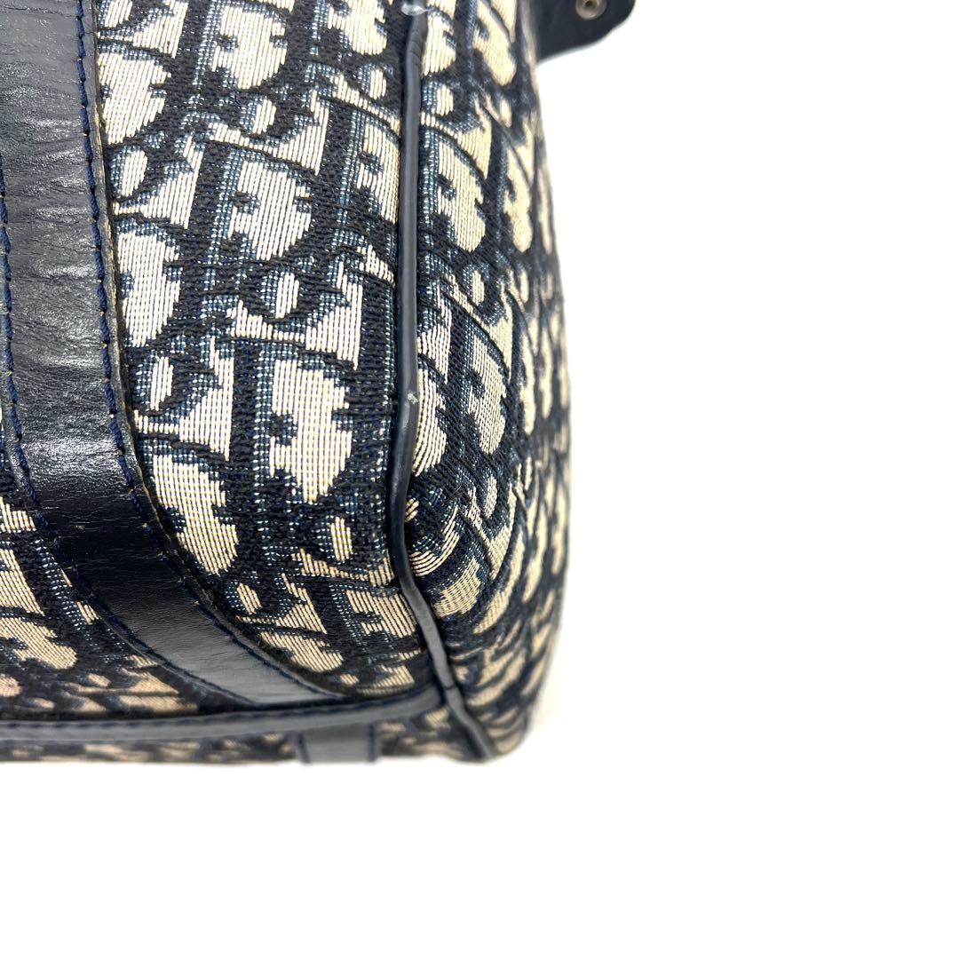 【極美品】Dior ミニボストンバッグ トロッター キャンバス レザー
