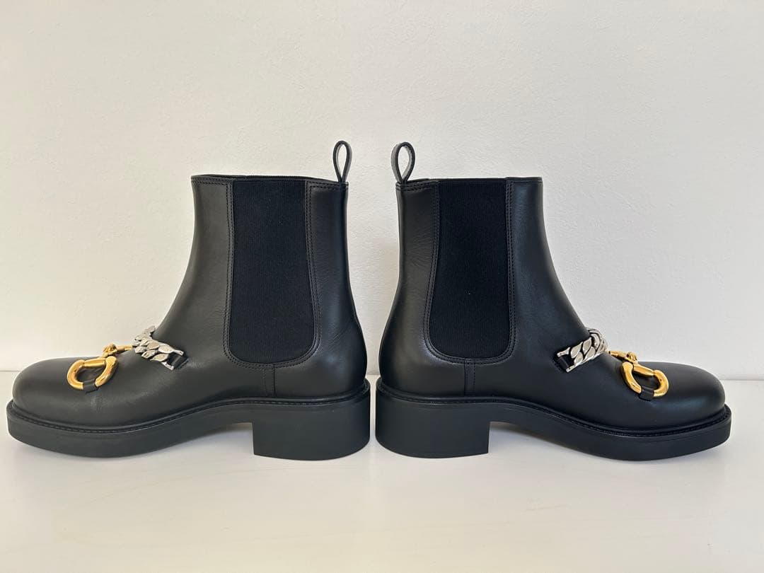 新品✨GUCCI ブラック サイドゴアブーツ　24.0cm