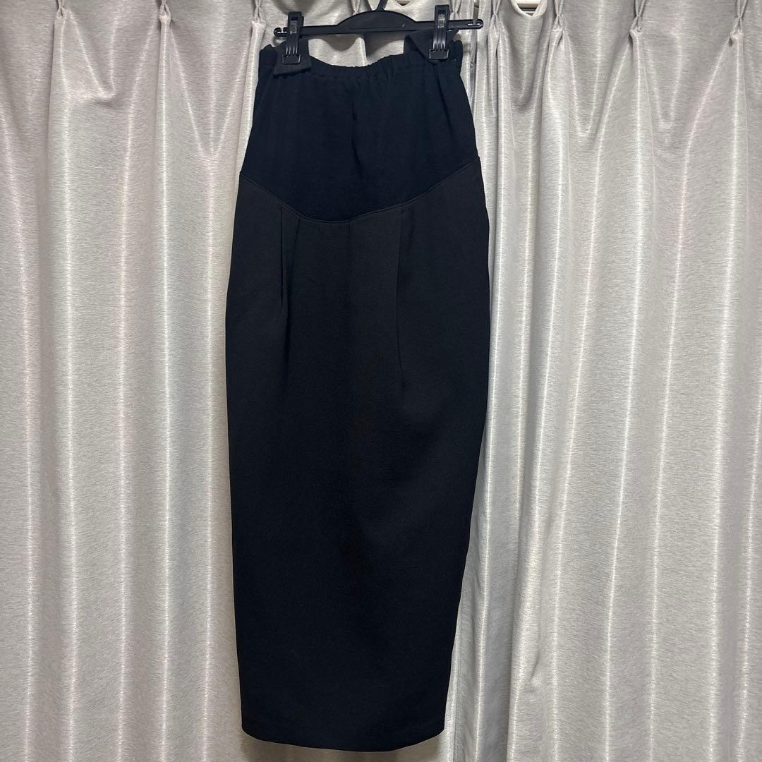 anuke Reha. tuck maxi skirt マタニティ