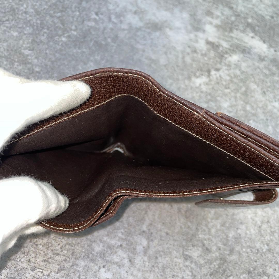【微美品】GUCCI　グッチ　折り財布　キャンバス　GG総柄　チャーム付き