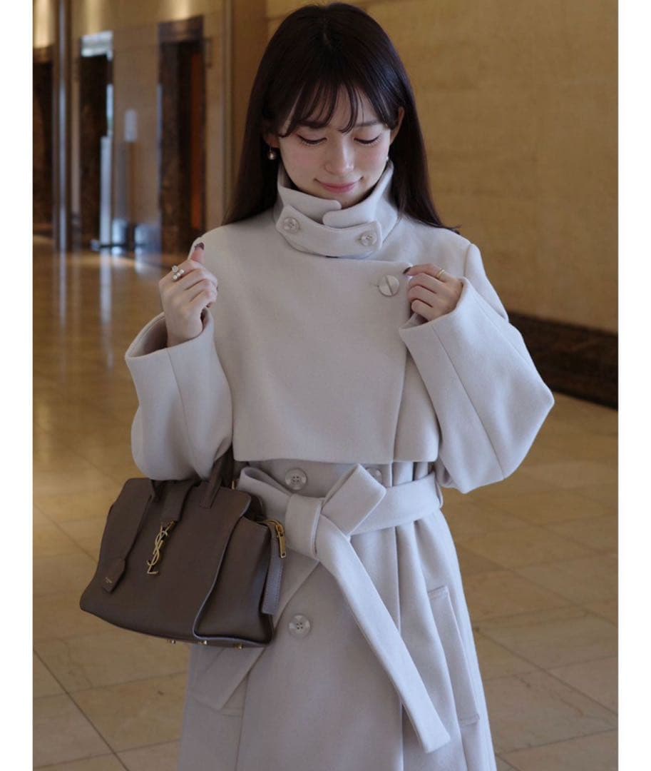 dazzlin 2WAYカラーレディコート　アイボリーXS