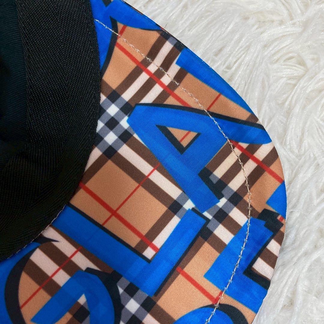BURBERRY London ベースボールキャプ ブラウン ブルー M L