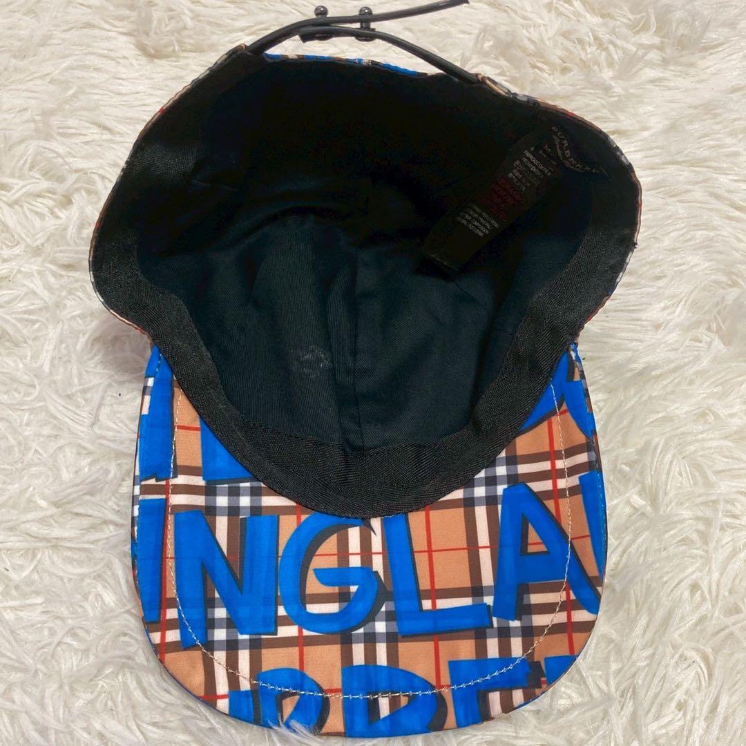 BURBERRY London ベースボールキャプ ブラウン ブルー M L