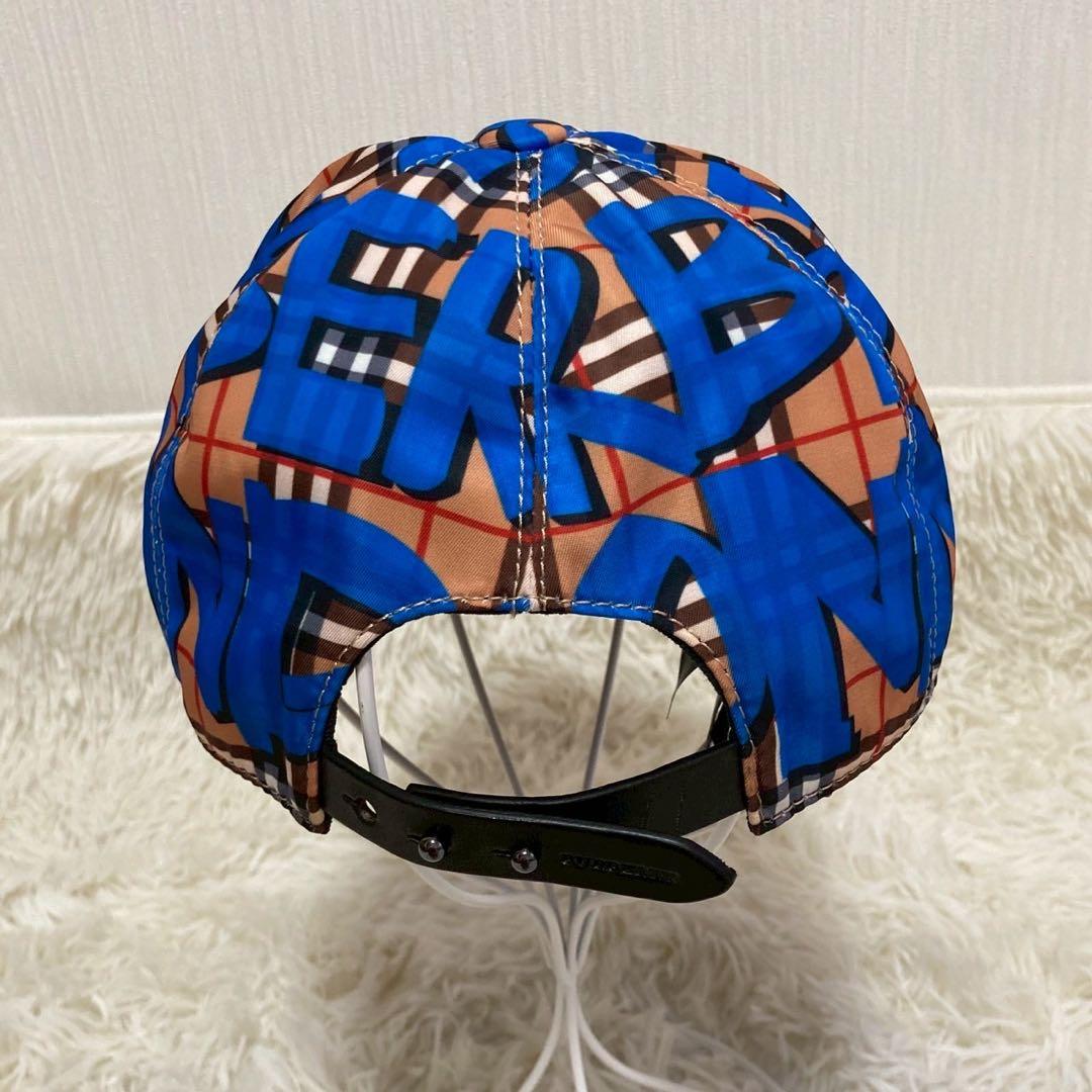 BURBERRY London ベースボールキャプ ブラウン ブルー M L