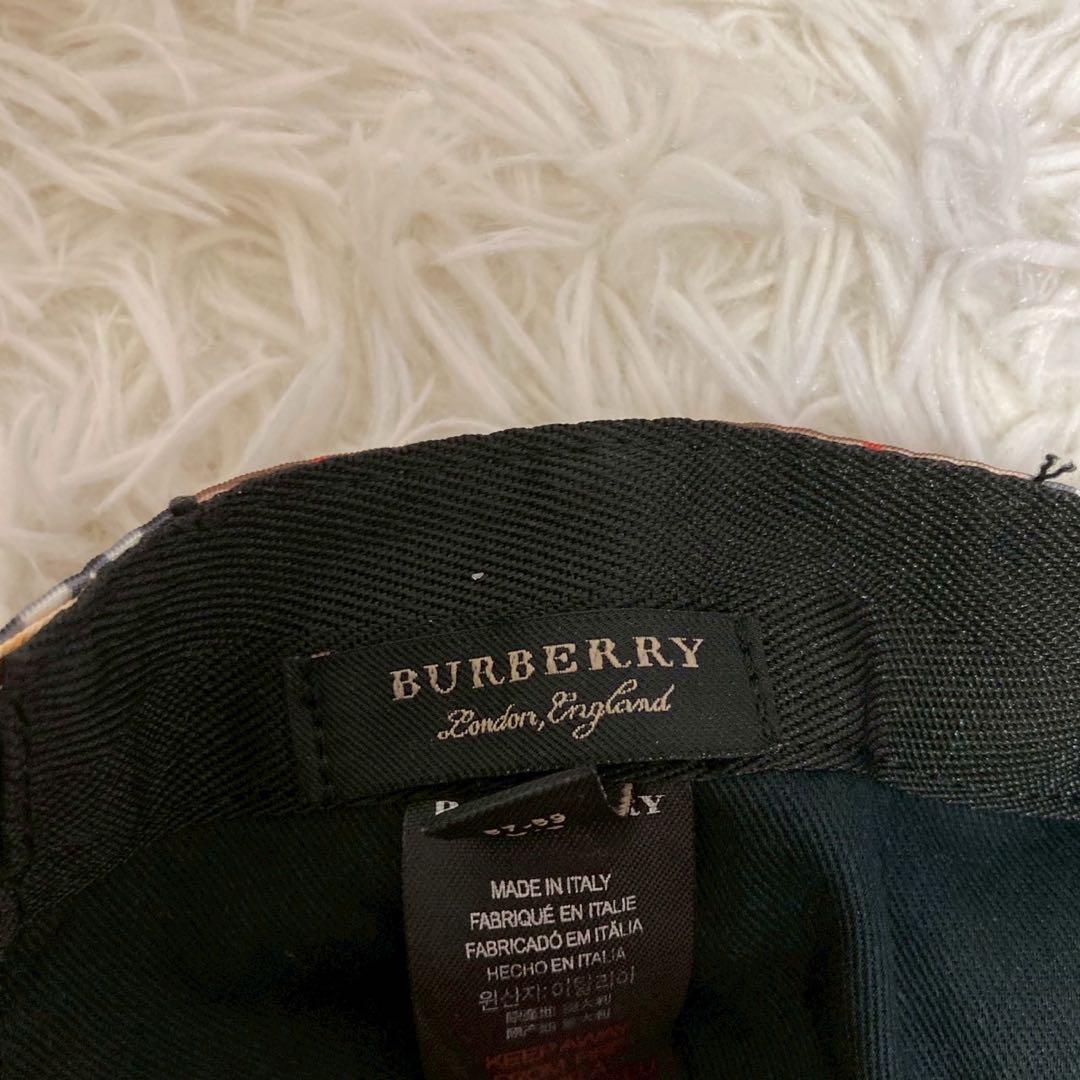 BURBERRY London ベースボールキャプ ブラウン ブルー M L