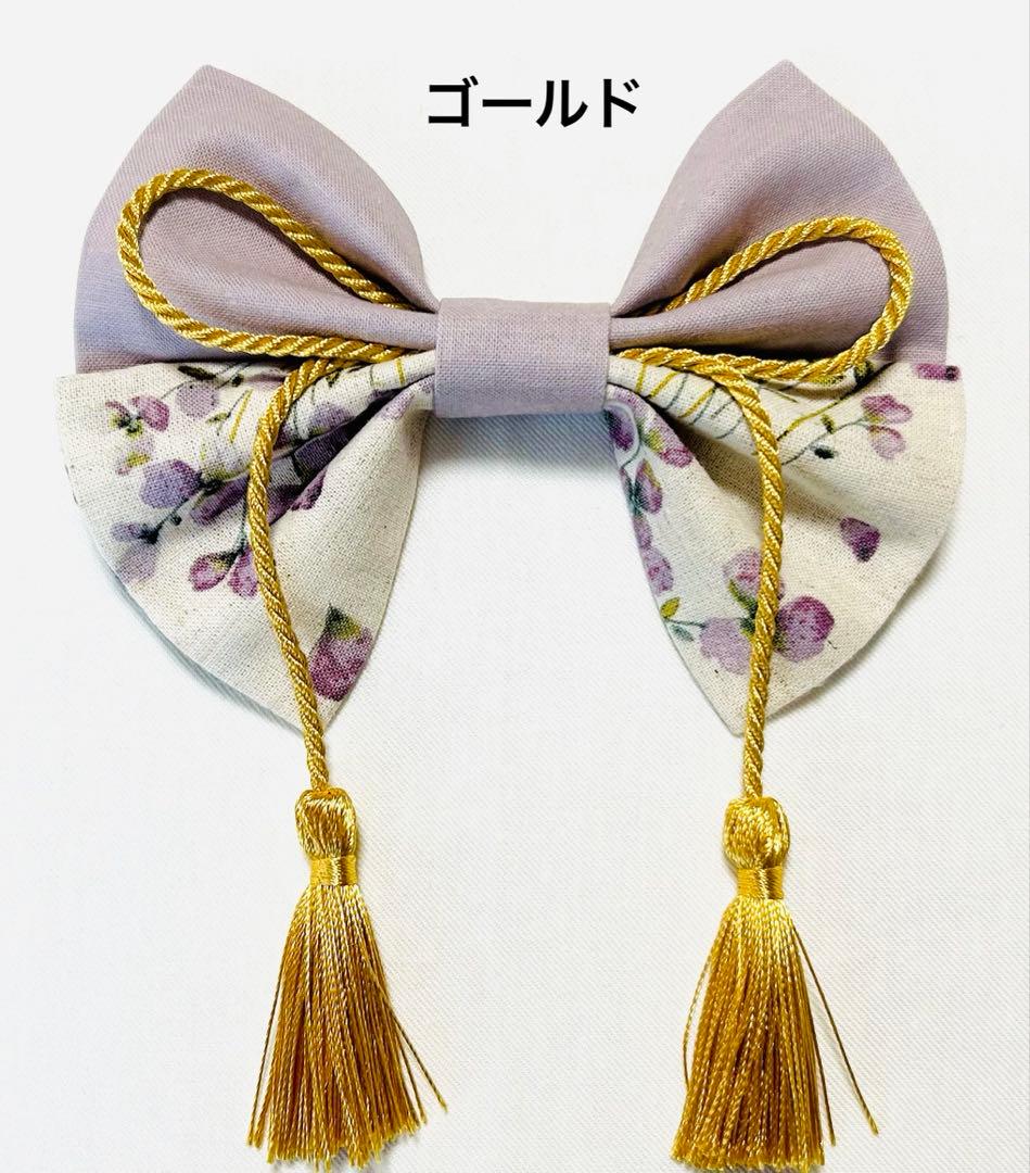 くぅ♡　断捨離中ベビー袴　すみれパープル×くすみパール