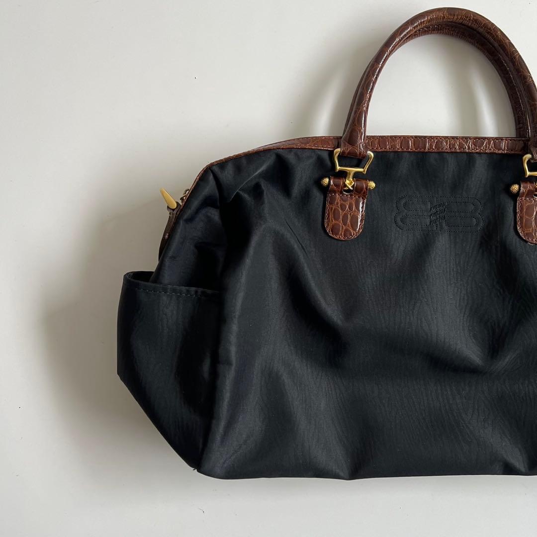 バッグ BALENCIAGA BB CROCO MINI BOSTON BAG