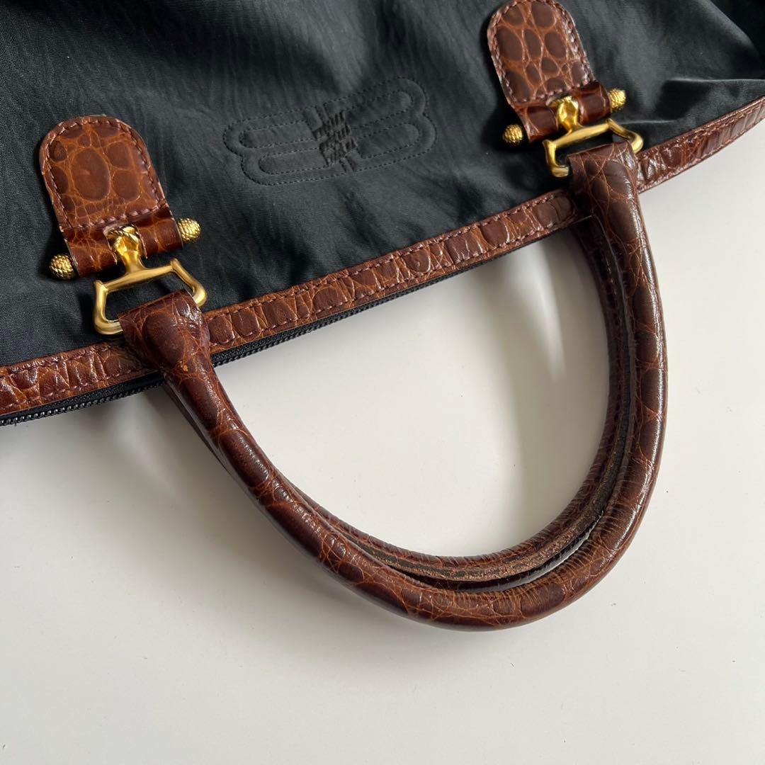 バッグ BALENCIAGA BB CROCO MINI BOSTON BAG