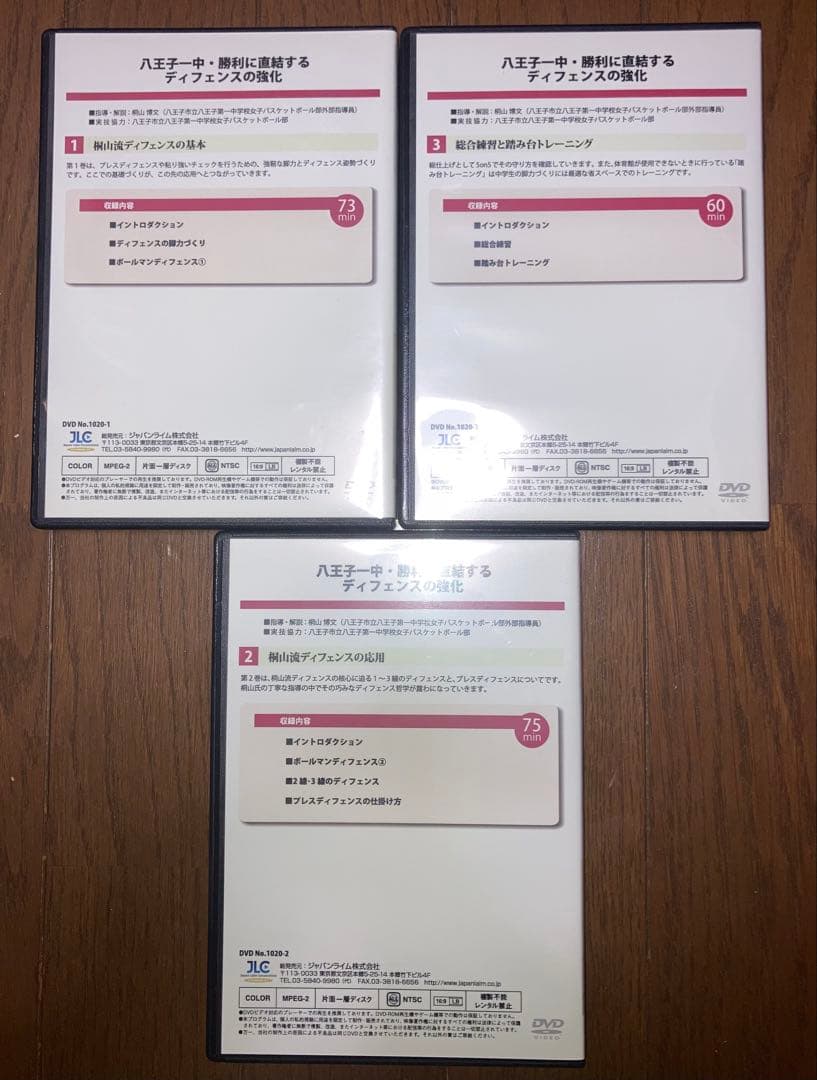 八王子一中・勝利に直結するディフェンスの強化 【全３巻】【DVD】