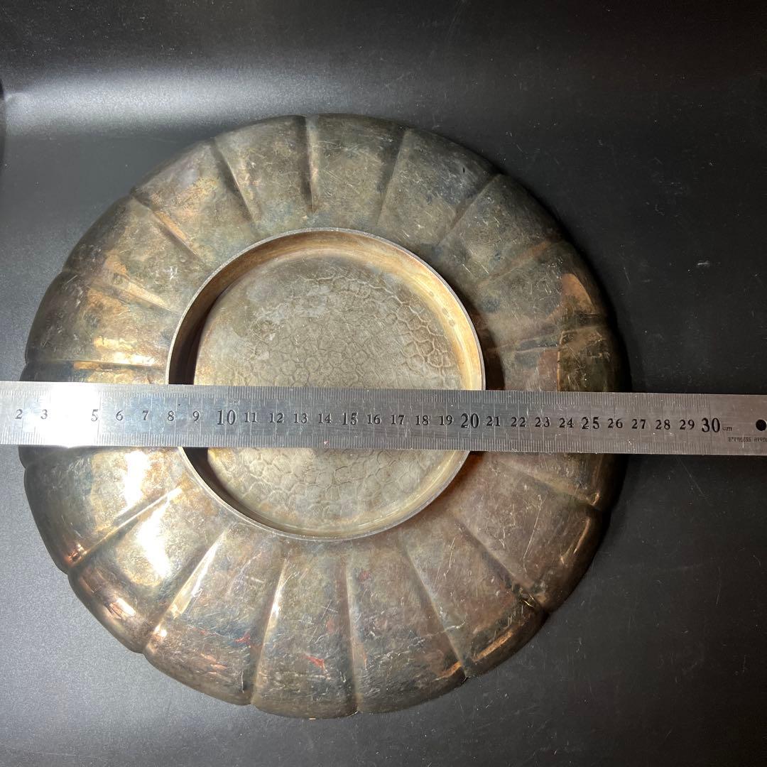 銅製大皿　お菓子皿　果物盤　直径28.5cm
