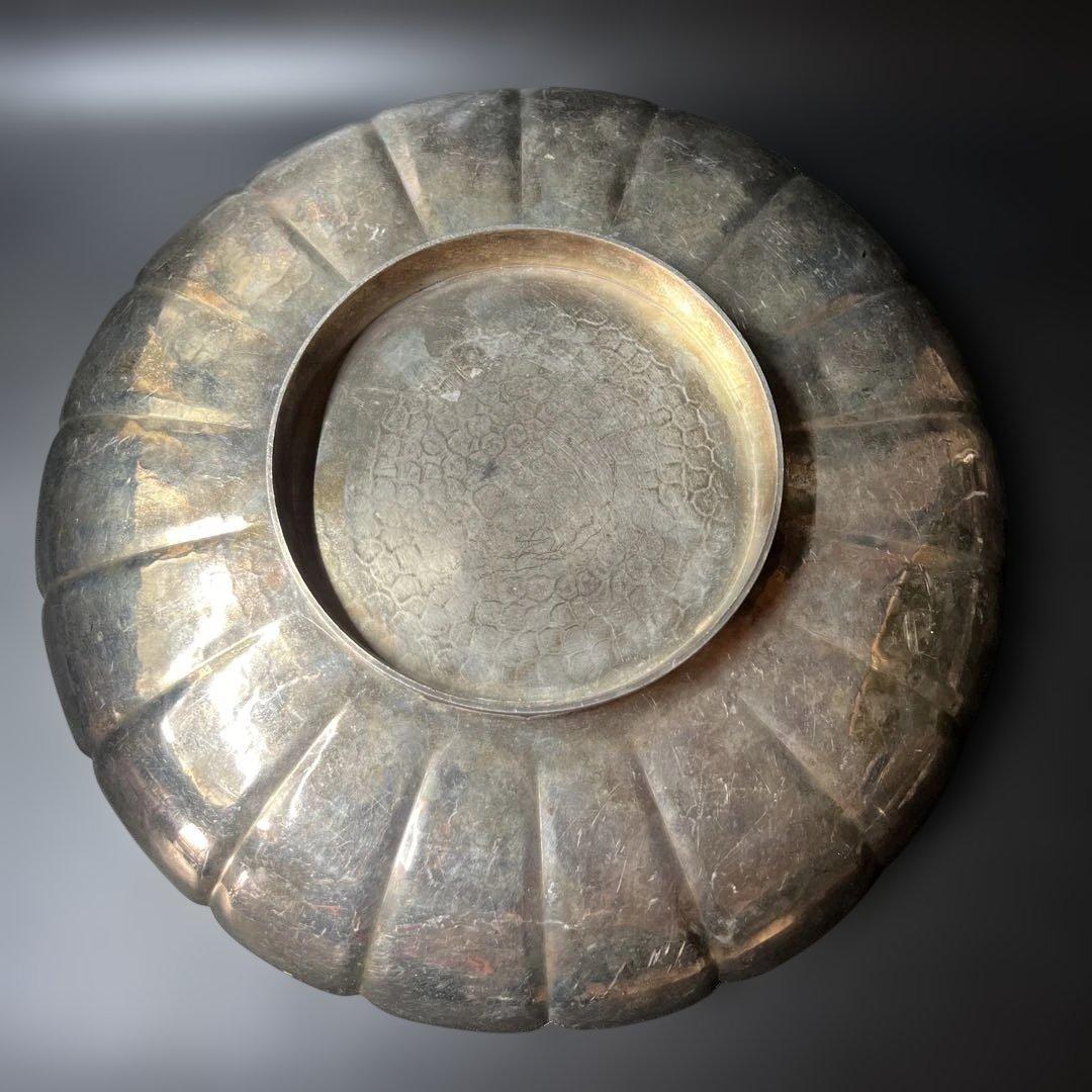 銅製大皿　お菓子皿　果物盤　直径28.5cm