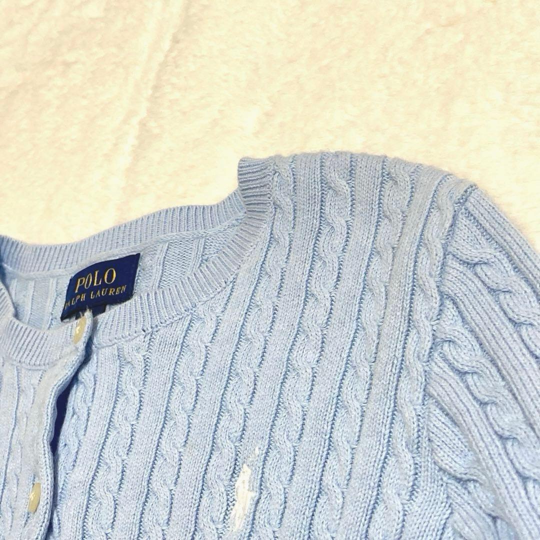 人気✨️ POLO RALPH LAUREN ロゴ 刺繍 ケーブル カーディガン