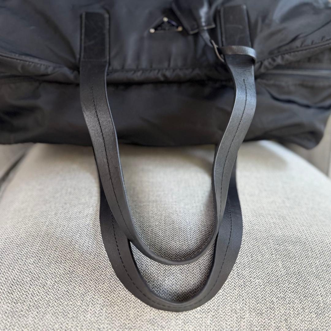 PRADA プラダ テスート ナイロン ボストンバッグ ブラック 持ち手レザー