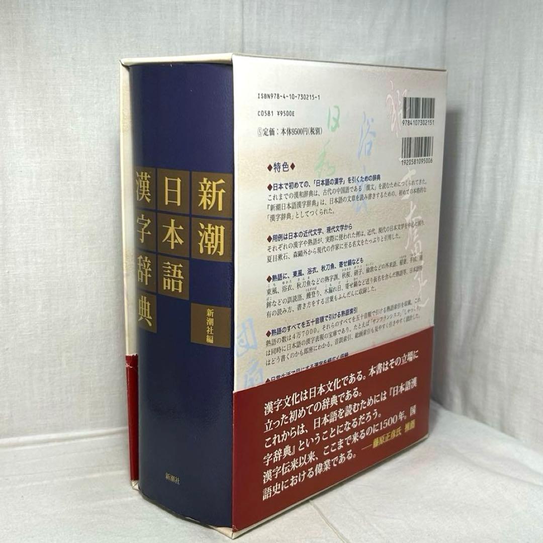 新潮日本語漢字辞典/創立110周年記念出版/2007年